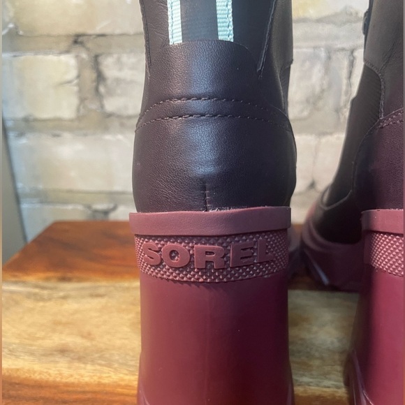 Sorel Brex Heel Lace Boot, Waterproof, Rainboot, Berry, Sz. 5.5 - Picture 11 of 16